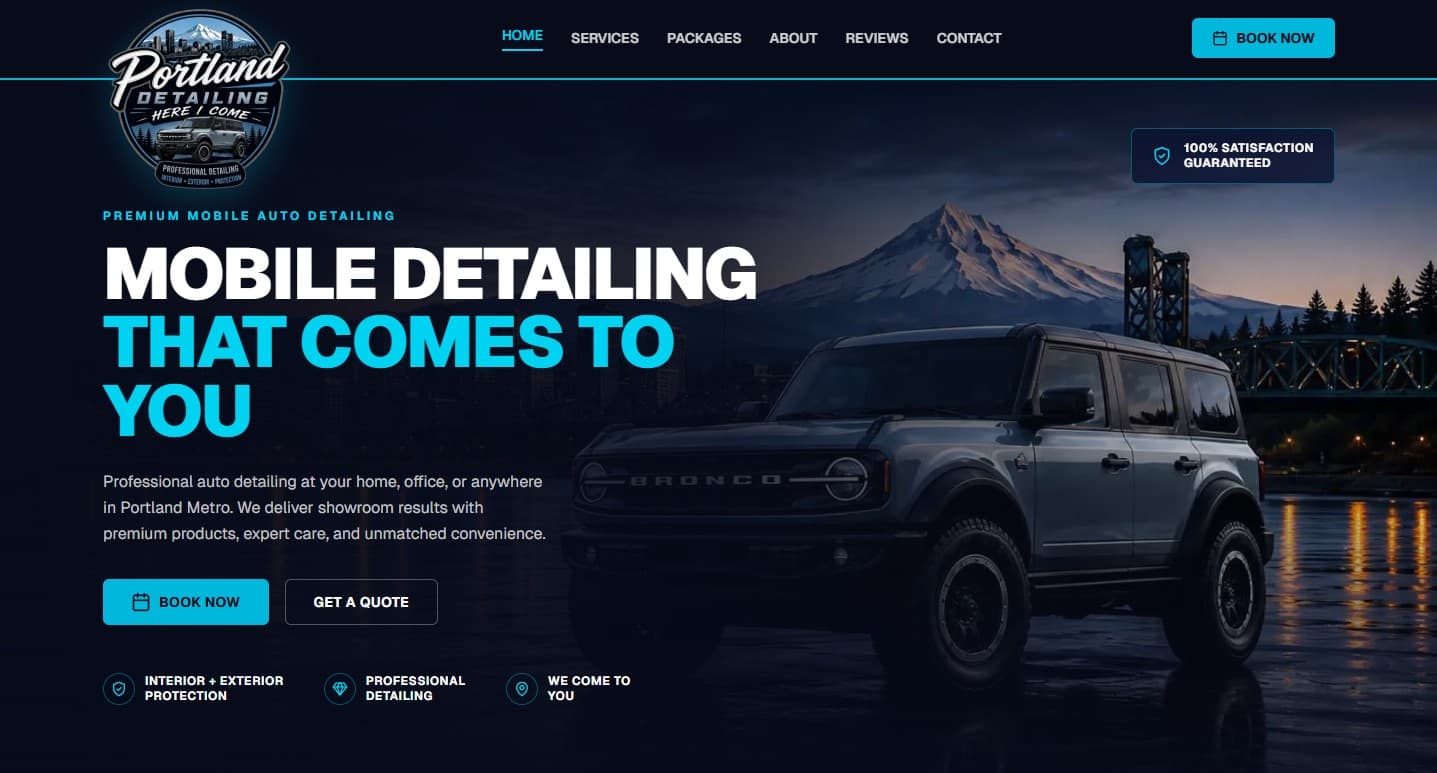 Portland Detailing Here I Come — mobile detailing in Portland Metro